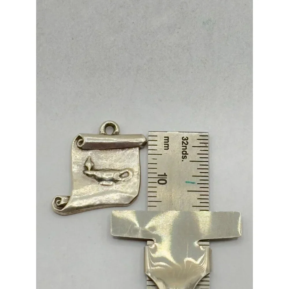James Avery Sterling Silver 925 Retired Honor Roll Scroll Lamp Charm
